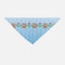 Springtime Dog Bandana Paw Prints and Flowers, Knitting dog, fair isle bandana, floral bandana, paw prints bandana
